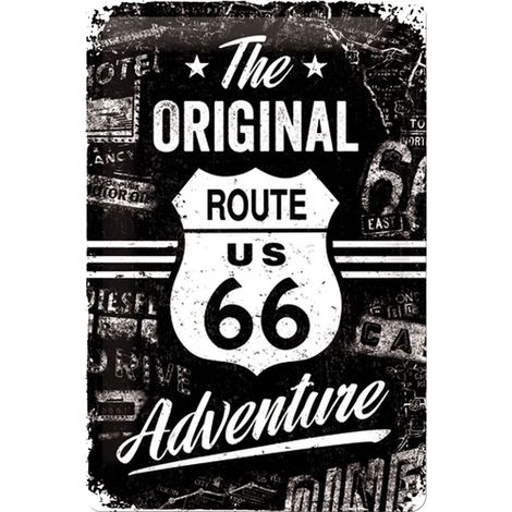 Plaque métallique Route 66