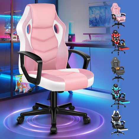 Bürostuhl höhenverstellbar 150kg drehbar Gaming Mega - Rosa Mega Serie (1/5)