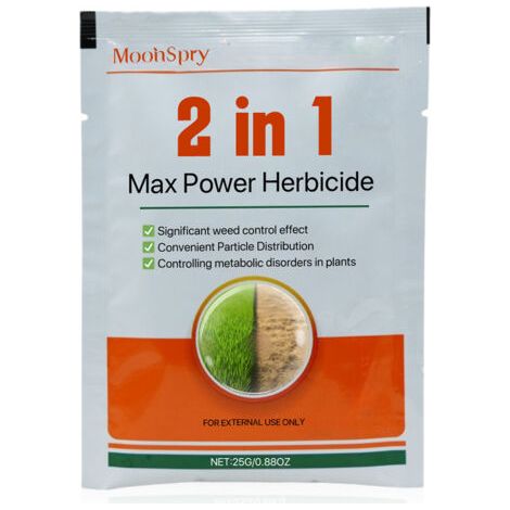 4pcs Herbicide 2 en 1 Max Power Traitement Désherbage Formule à Action Rapide pour Pelouse, Jardin et Espaces Extérieurs