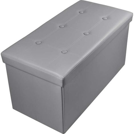 Pouff Pieghevole 76x38x38cm Smoke Grey