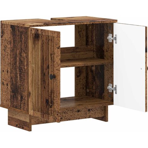 Maison Exclusive - Armadio per Lavabo da Bagno EDE Legno antico (1/5)