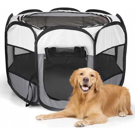 Recinto pieghevole e leggero per cani o gatti, 90 cm