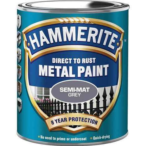 Vernice metallo hammerite silkemat grigio 0750 ml opaca (1/2)