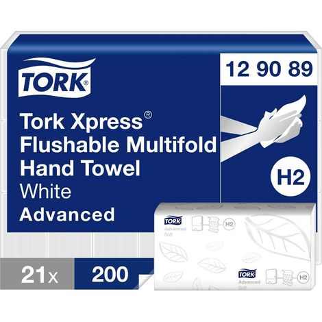 Tork Asciugamani in carta piegati bianchi a doppio strato (1/4)