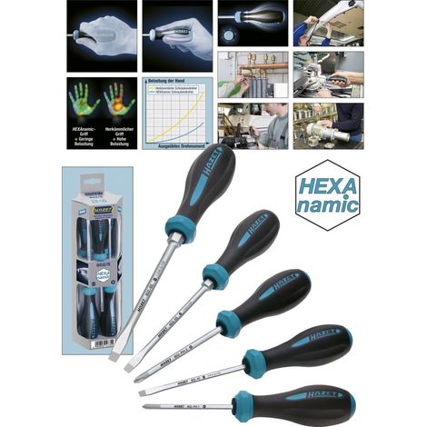 Juego de destornilladores Hazet HEXAnamic cromados 5 piezas