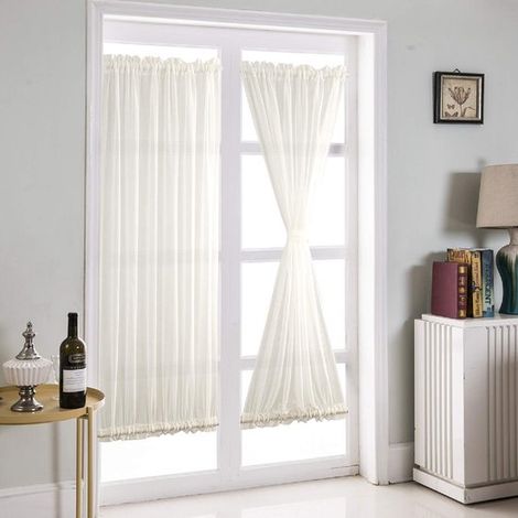 -Tenda in stile francese -Semplice ed elegante -Tessuto in chiffon -Traspirante e trasparente -Pannello singolo (64 x 183 cm) -Decorazione perfetta -Tenda (1/5)