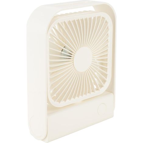 Ventilateur de table rechargeable 15 cm - blanc - Voltman (1/5)