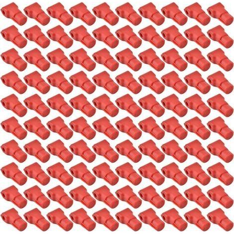 Crochet antivol pour téléphone portable, 100 pièces, serrure pour marchandises de magasin de détail, rouge (6MM) (1/5)