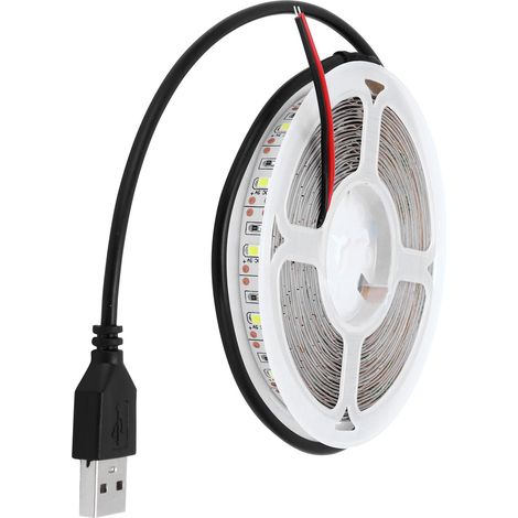 RGB-LED-Streifen, flexibel, USB-betrieben, Niederspannung 5V, LED-Lichtleiste für Schlafzimmer, Bar, KTV, rotes Licht (1/5)