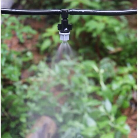 Lot de 50 goutteurs d'irrigation par micro-pulvérisation, kit de système d'irrigation goutte à goutte pour refroidissement de terrasse, serre de jardin pour tube d'irrigation de 1/4" (1/2)