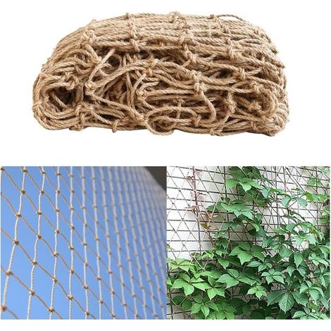 Filet de support pour plantes grimpantes, en jute compostable, pour légumes grimpants, 2 m x 5 m (1/5)