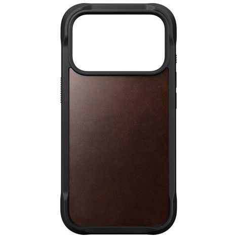 Nomad Rugged Leather Case iPhone 17 Pro Rustic Brown Horween