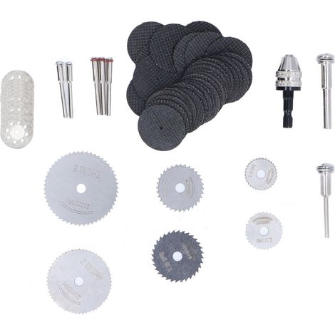 Kit de 60 lames de scie circulaire pour le meulage du bois, du plastique et du verre. (1/5)