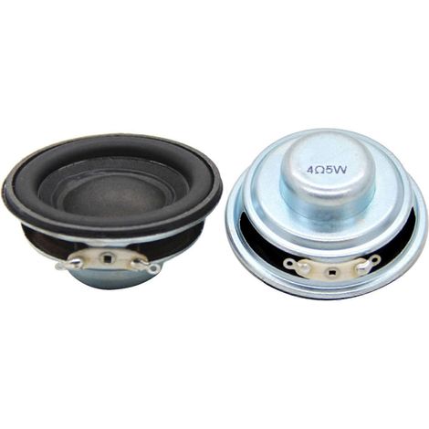 50-mm-Breitbandlautsprecher (1,96 Zoll), 4 Ohm, 10 W, wasserdicht, schwarze Aluminiumfolie (1/5)