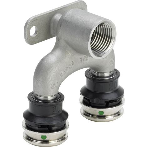 Viega Doppelwandscheibe mit SC Raxinox 4425.7 in 16mmxRp1/2x20mm nichtrostend (1/2)