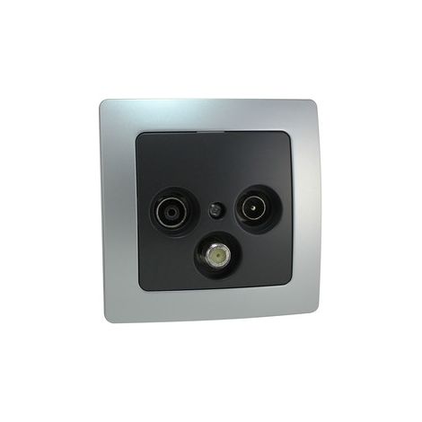 TV + Radio + Satellite TV + Radio Base Antenna Incorporata ARGENTO/GRIGIO