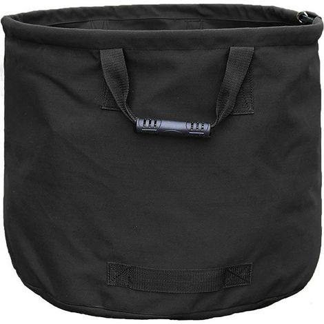 Bolsa para hojas de jardín, de lona, 54 x 45 cm, negra y verde oliva, 1 unidad. (1/5)