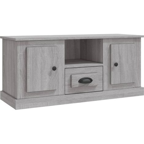 Mobile TV multimediale scaffale per televisione televisore buffet sala da pranzo soggiorno camera da letto sonoma 100 x 35,5 x 45 cm derivati del legno grigio 020028343