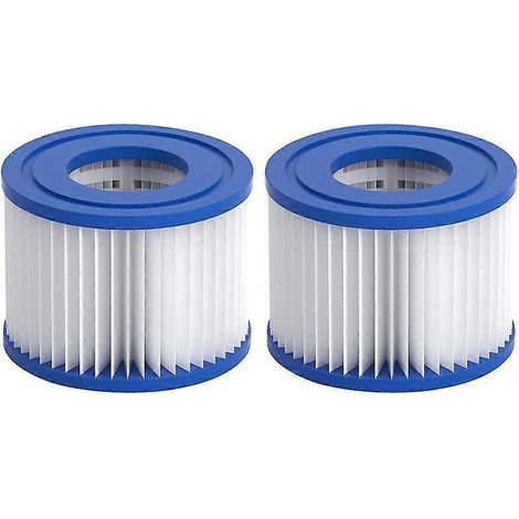 Set mit 2 Filtern für Spa und Whirlpool, wiederverwendbarer Poolfilter, kompatibel mit Bestway VII und Intex Typ D Filtern. (1/3)