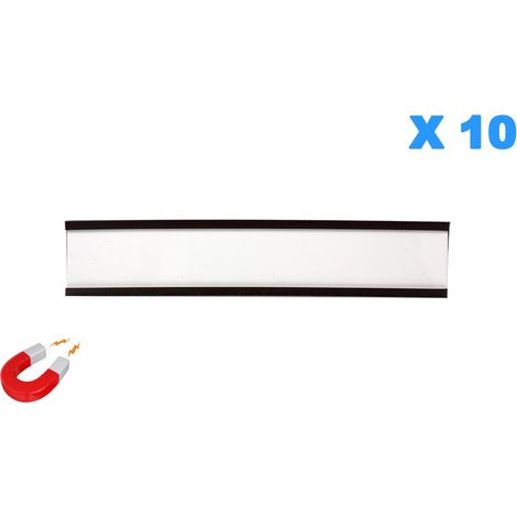 Lot de 10 porte étiquettes magnétiques 30x150mm - 4034133