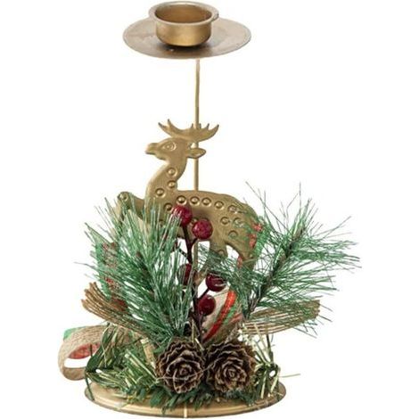 ANDIAMO Weihnachtsdekorationen. Weihnachtskerzenhalter, Weihnachtskerzenständer, dekorativer Kerzenhalter, Partykerzenhalter, Weihnachtstischdekoration, Weihnachtsvotivkerzenhalter