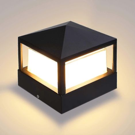 Lampe de jardin extérieure sur poteau, étanche IP65, en aluminium, blanc chaud