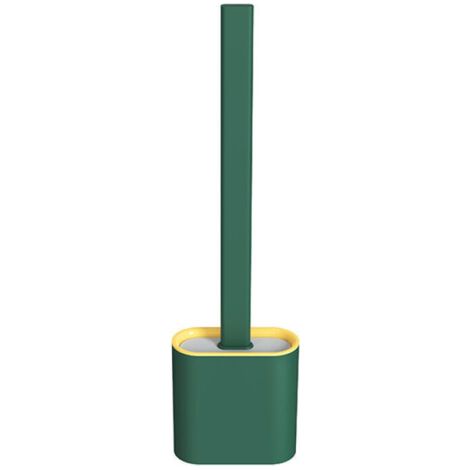 BROSSE WC : Brosse WC flexible en silicone ultra-hygiénique de couleur verte (1/5)