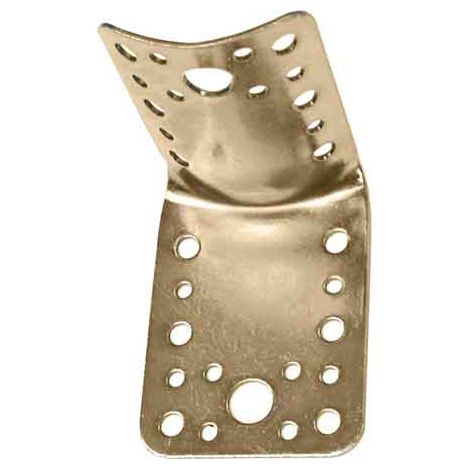PIASTRA AD ANGOLO PIANA PER PALI Ø 80/100 65x85 mm - spessore 2 mm