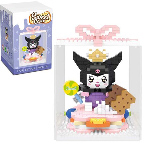 Jeu de construction de gâteaux en petites pièces, puzzle de briques cartoon pour enfants, 2729 pièces (1/5)