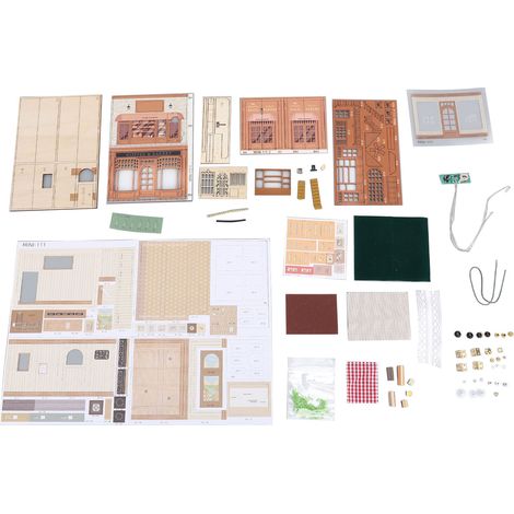 Coffret miniature maisonnette en bois effet livre décorative de collection pour domicile cafés librairies (1/5)
