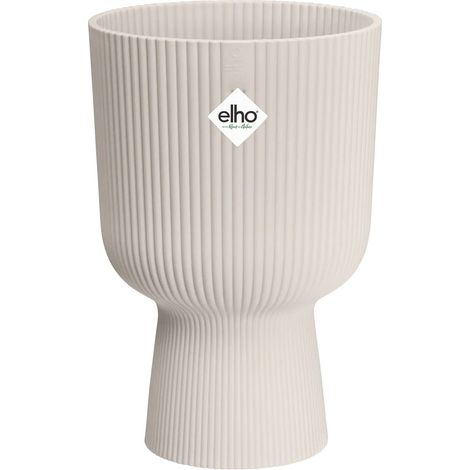 Coupe Vibes Fold 14cm Blanc Lin Pot Design Effet Plissé élégant - Elho Bv (1/5)