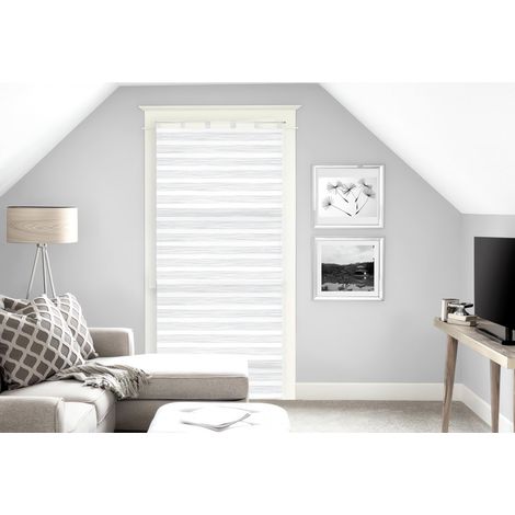 Soleil D Ocre – Brise bise polyester jacquard blanc 90 x 200 cm – Voile porte-fenêtre chic et authentique – Lavable en machine à 30°