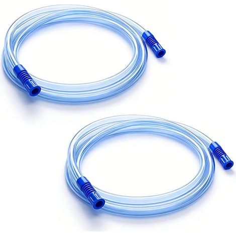 Tube de connexion d'aspiration allongé, tuyau de remplacement de 6,5 pieds, flexible et durable, compatible avec des dispositifs à connecteur standard de 9 mm, lot de 2 pièces (1/5)
