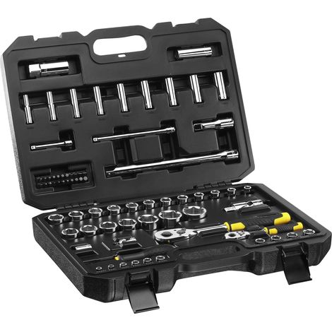 Stanley Steckschlüssel-Set 72 Teile satinierter Stahl