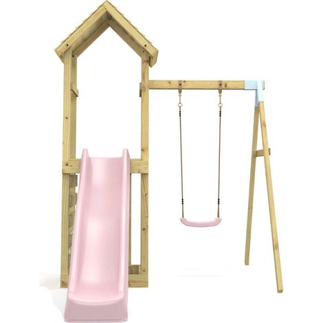 Rebo Climbing Frame with Swing and Slide - Rushmore (1/2)
