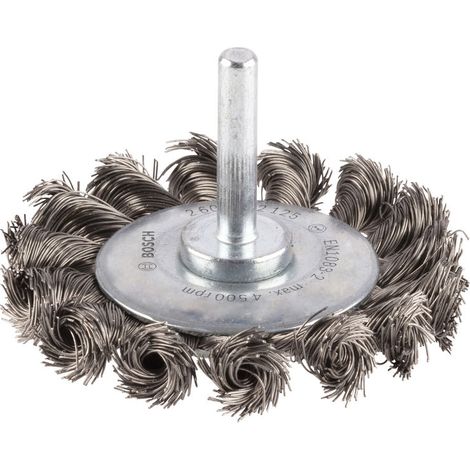 Bosch Brushing PRO Stainless Steel heavy Wire Wheel Straight Shank 70 x 0.35mm (1/4)