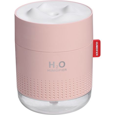 Mini humidificateur d'air pour bébé, sans pile, portable, silencieux, pour la chambre ou le bureau, arrêt automatique (500 ml), rose (1/4)