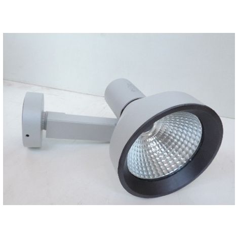 Projecteur intérieur aluminium orientable sur patère lampe halogène QT18 culot B15D (non incl) IP20 COMPASS ANTARES 03.3301.02