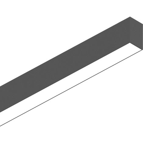 Sistema Lineare Biemissione Fluo Alluminio Nero 2 Luci Led 27+13W 3000K (1/2)