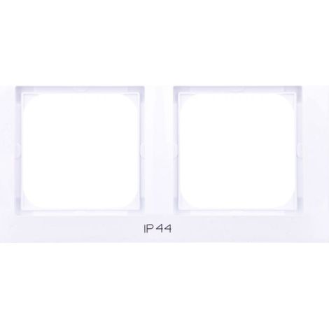 Impresja Doppelrahmen für IP44-Schalter, weiß RH-2Y/00