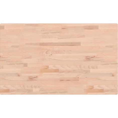 Comptoir de salle de bain 100x60x2,5 cm bois massif de hêtre
