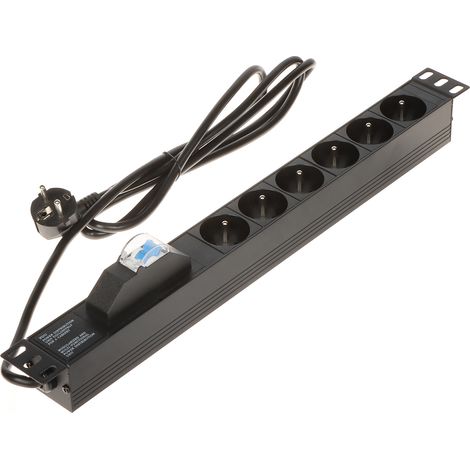 Regleta de enchufes PD-6/R-1P de 1,8 m