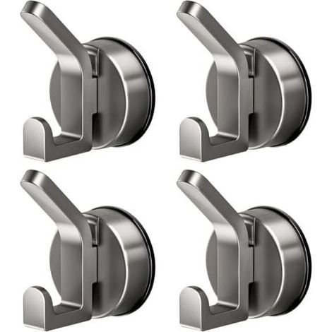 Suction Cup Hook Pack, Reusable Towel Holder Without Drilling, Powerful Suction Cup Hook for Kitchen and Bathroom MUMU (1/4)