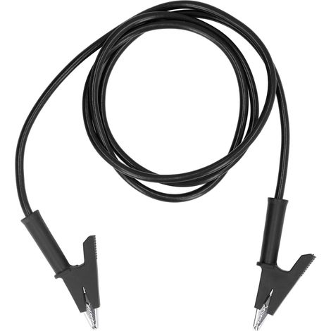Pinces crocodile double extrémité 10mm, câble de test noir pour batterie véhicule (1/5)
