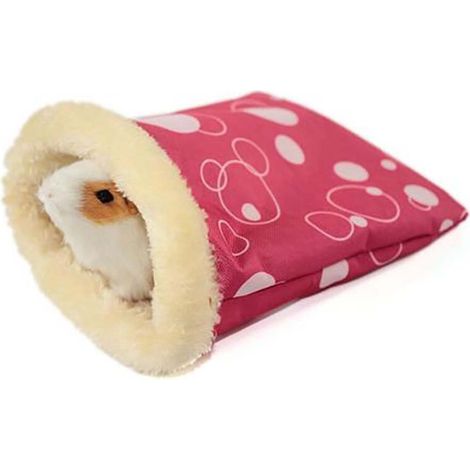Lit douillet et chaud pour hamster, lit moelleux pour cochon d'Inde, nid pour souris, sac de couchage pour petits animaux (souris) (1/5)