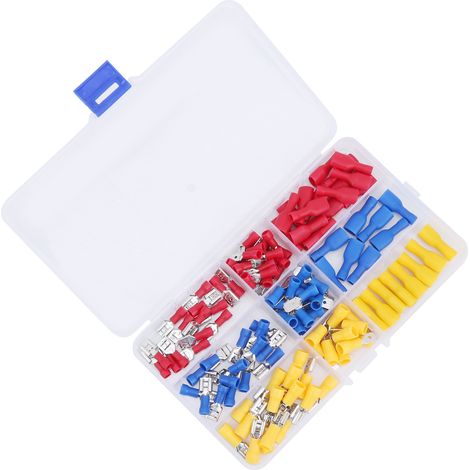 Jeu de 122 cosses à sertir à froid pour câbles électriques, assorties et ignifugées (1/5)