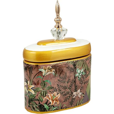 Pot en porcelaine décoré