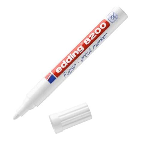 Marqueur pour joints de salle de bain blanc – Modèle 8200 avec 4 pointes de rechange incluses