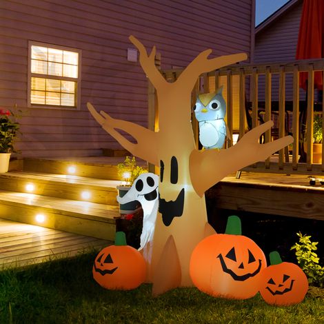 Décoration lumineuse fantôme gonflable d'Halloween 120/240 cm (Arbre hanté gonflable) (1/5)