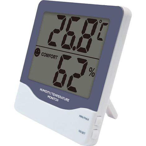 Thermomètre de chambre, capteur d'humidité, grand écran lumineux, enregistrement max/min, polyvalent et pratique (1/5)